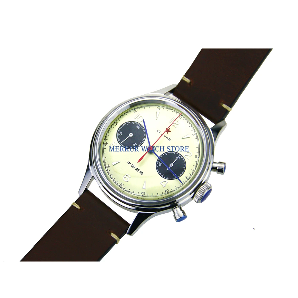 AD30 Red Star механический хронограф для TianJin 1963 ST1901 мужские часы авиаторы B UHR с ручным
