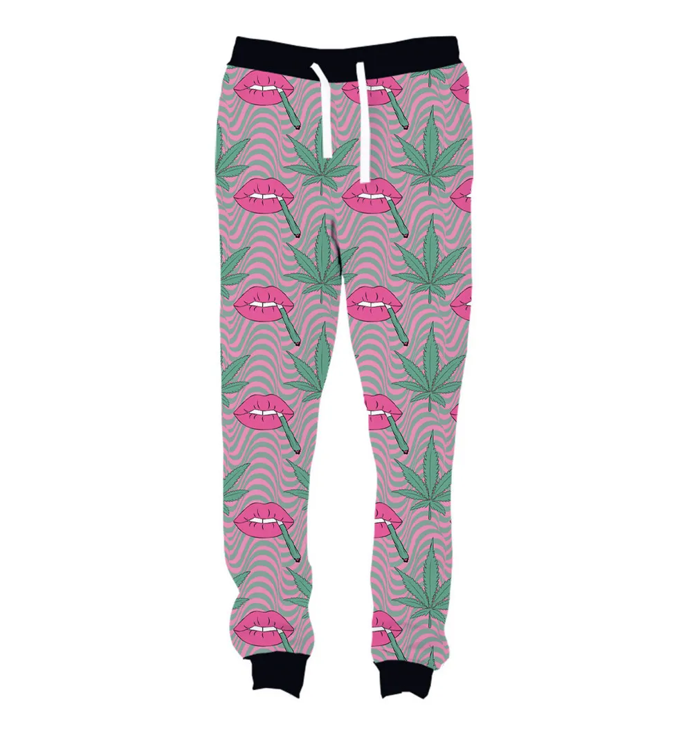 

REAL American US SIZE Trippy Stonner Chicky 3D Sublimation Print String Jogger Sweat Pants