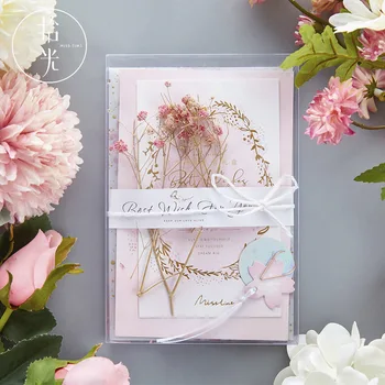 

Flower Pattern Office School Gift Greeting Envelope, Letter Paper & Greeting Card Set Stationery With Scrapbooking Stickers