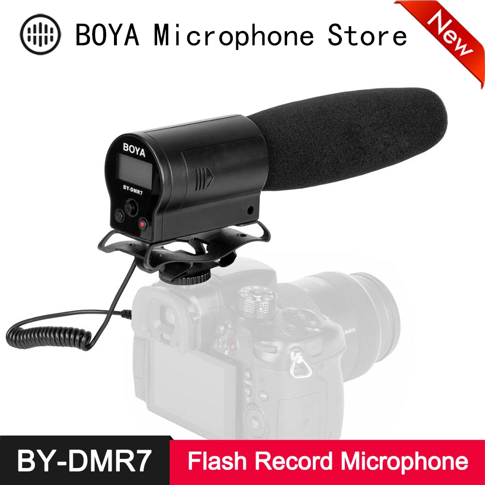BOYA BY DMR7 дробовик конденсаторный микрофон Встроенный флэш рекордер для Canon Nikon Sony