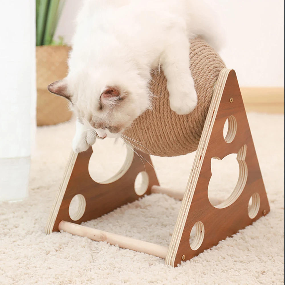 Cat Scratcher Claw Sharpener Wood Scratching Post Wooden Toys for Cats Accessories Cat's Scraper for House Cat Scratcher Claw Sharpener Wood Scratching Post Wooden Toys for Cats Accessories Cat's Scraper for House