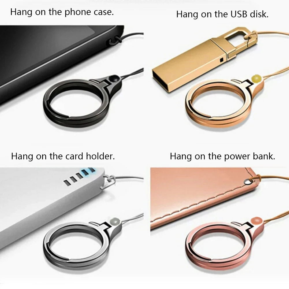 Universal metal Lanyard For Keys Phones Strap for iPhone Keycord Lanyards Finger Mobile Holder Stand Accessories