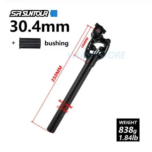 SR SUNTOUR 30.4mm SR SUNTOUR NCX велосипед подвески подседельный штырь 350 мм/400 мм* 27,2/28,6/30,0/30,1/30,4/30,8/31,6/33,9 мм велосипедная подседельная труба трубка - Цвет: SR SUNTOUR 30.4mm