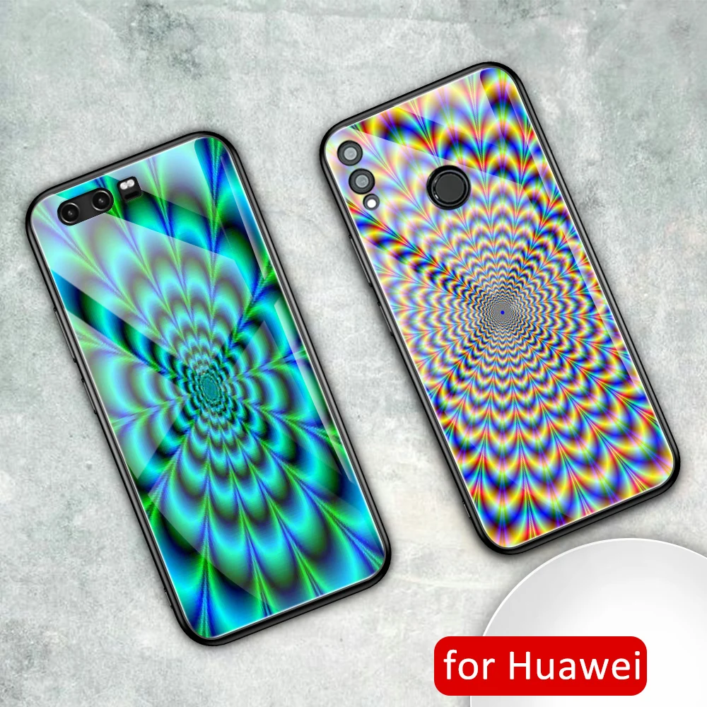 Чехол для Huawei honor 10 со стеклянной задней крышкой и изображением головокружения
