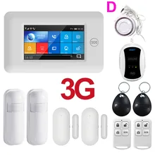 PGST 3G IOS Android WIFI Wireless House Home Security Alarms System APP Control Kit with Alexa Fuction Burglar Alarm for Home golden security g90b plus 3g gsm wifi ios android app control home security alarm system fire alarm kit 720p wifi ip camera