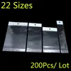 200Pcs/ Lot Self Adhesive Plastic Plastic Bag OPP Self Seal Poly Package Bags for Jewelry Crafts Wig Small Gift Storage Pouches 1