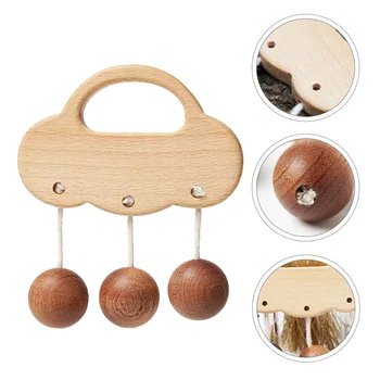 

1Pc Toddler Hand Bell Baby's Educational Toy Adorable Wooden Baby Rattles for Nursery