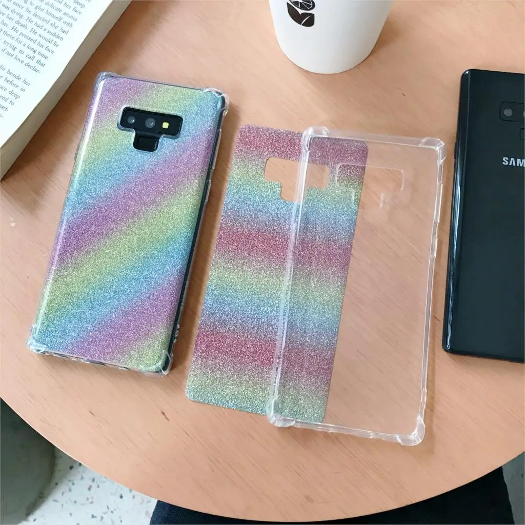 Glitter Armor Gradient Aurora Laser Case For Samsung Note 9 10 Plus S10E S10 S9 A5 A7 2017 J5 J7 2016 Phone Cases TPU Soft Cover |
