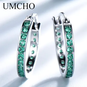 

and American personality 925 pure silver earrings nano emerald silver rings earrings simple and versatile Earrings