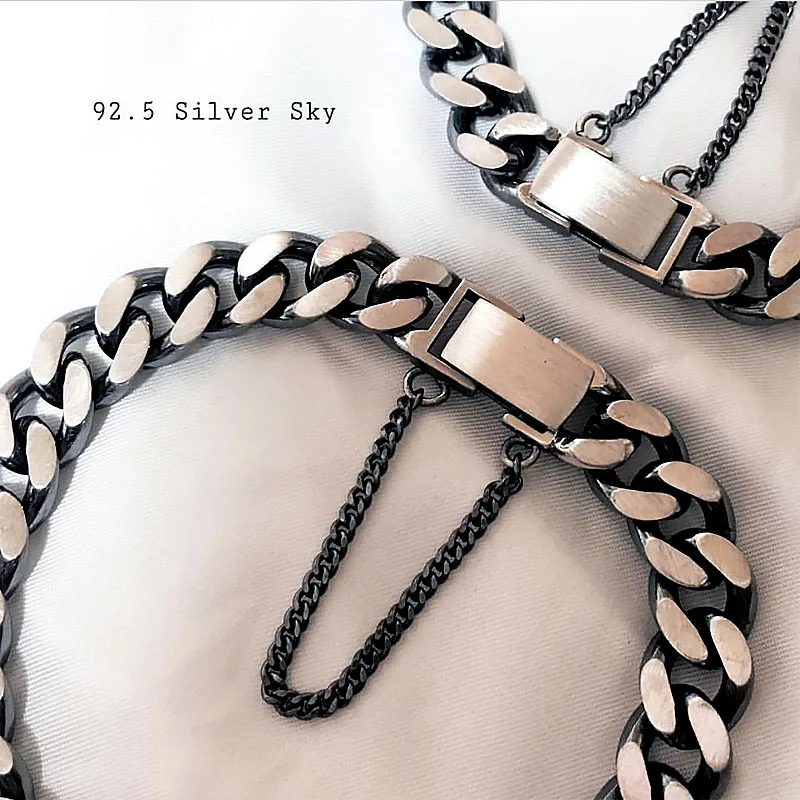 Двухслойный браслет из нержавеющей стали, мужские серебряные цепочки, браслет,, подарок на руку, аксессуары для хип-хопа