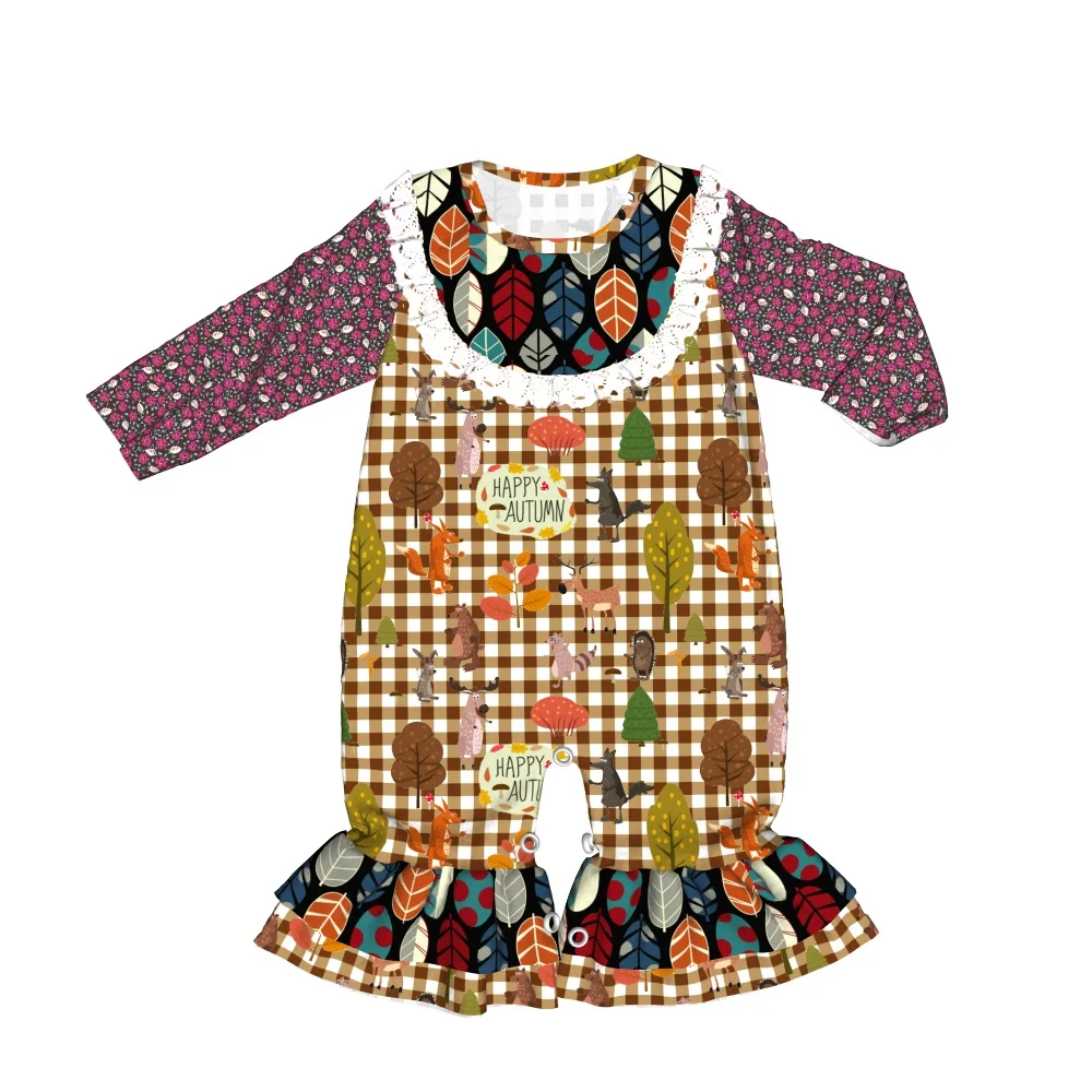 Conice nini Boutique sleeve Girl Romper Autumn Animal motifs pattern Clothes SetGPF907-729-HY |