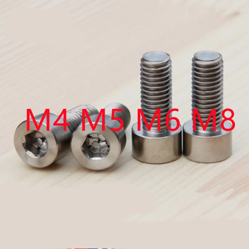 10pcs Titanium Bolt Column Head Hexagon Socket Screw GR2 M4 M5 M6 M8 x 6 8 10 12 14 15 16 18 20 25 30 35 40 45 50 60 70 80mm |