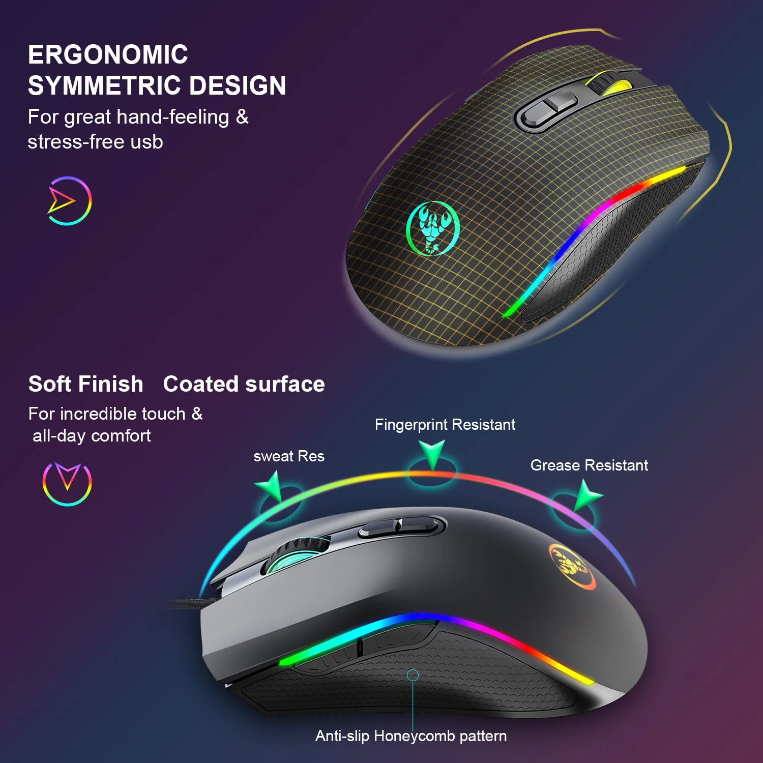 Профессиональный уровень Проводная игровая мышь 7200 dpi макроразрешение Проводная игровая мышь светодиодный Проводная оптическая мышь для ноутбука компьютерная мышь