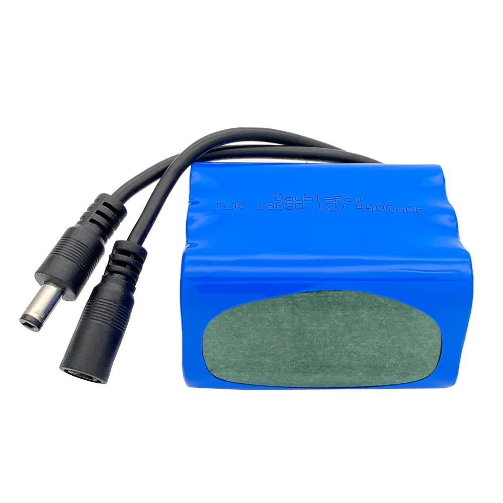 Bateria de Lítio Placa de Proteção para Câmera 4400mah com Bms Doublepow Baterias Recarregáveis Bloco Cctv 12v 4.4 ah 18650 - Image 3