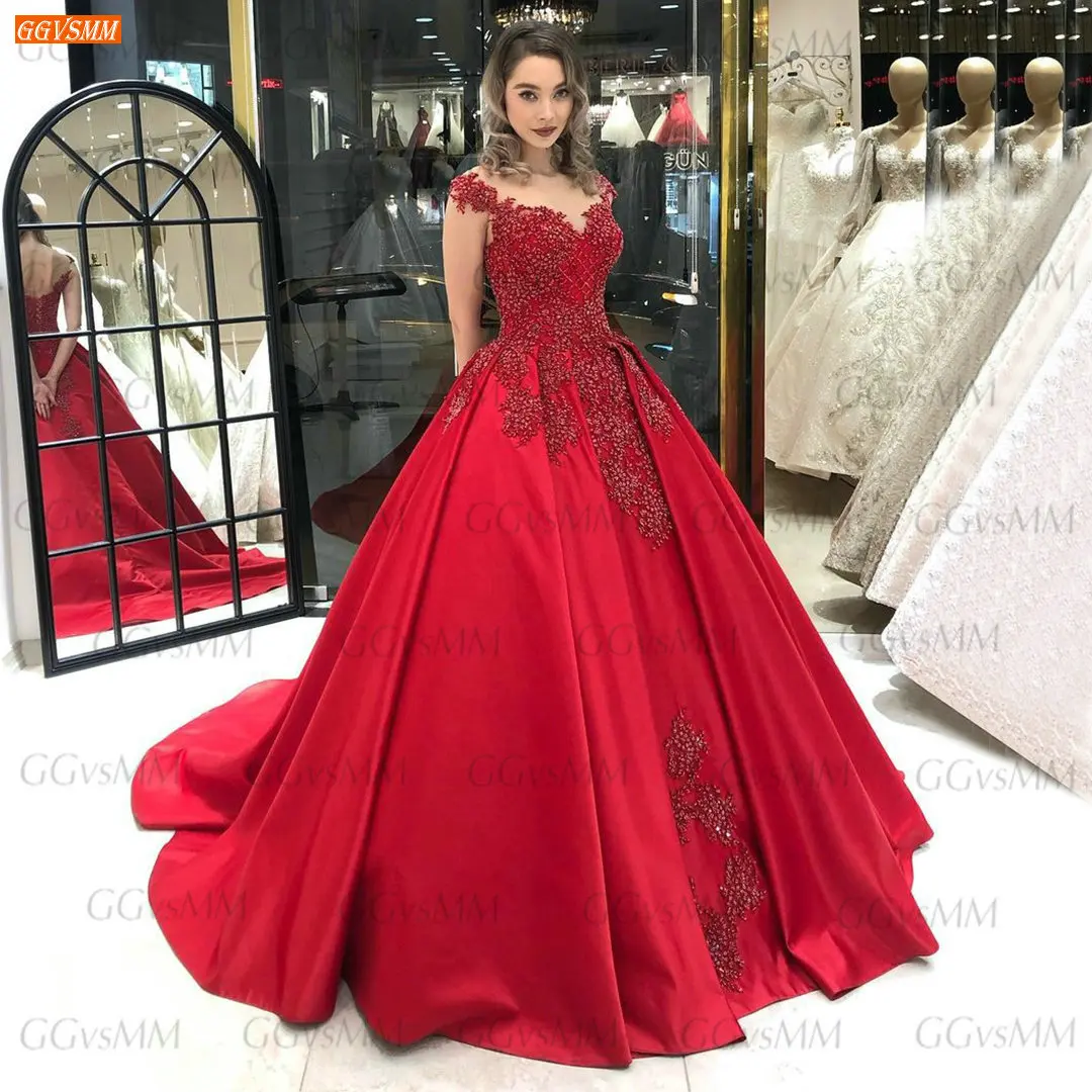 

Luxury Burgundy Wedding Dress 2022 Vestidos De Novia Lace Up Beading Satin Ball Gown Hochzeitskleid Custom Made Bridal Dresses