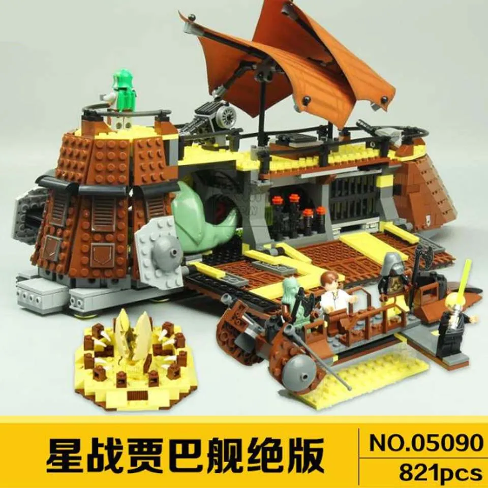 

05090 Star Jabba`s Toy Sail Barge Set Children Educational Building Blocks Brick Wars compatible legoinglys StarWars Kids Toys