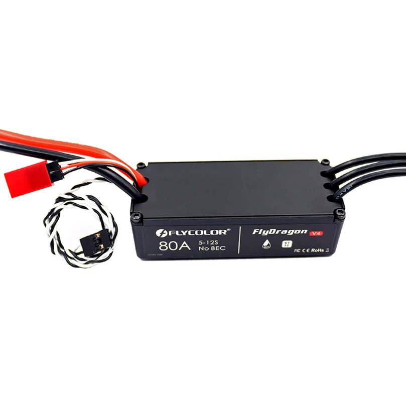 Flycolor Waterproof High Voltage Brushless ESC 80A HV Speed Controller Support 5-12S for RC Drone Quadcopter