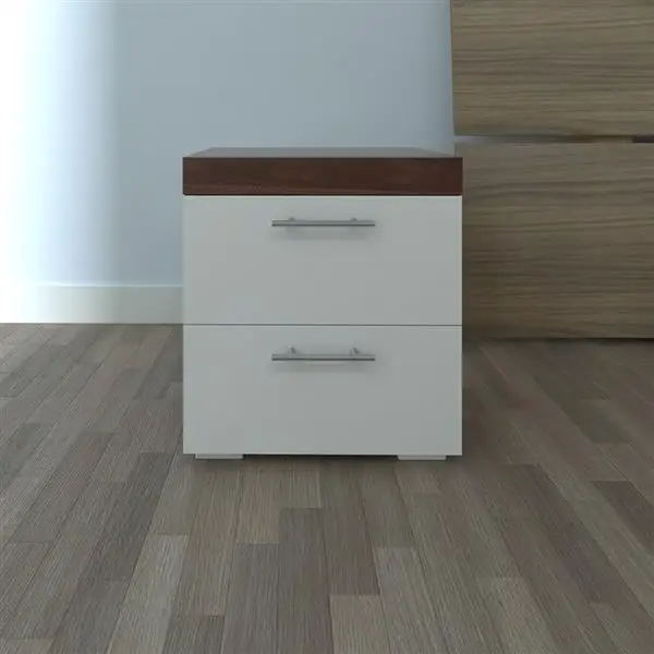 

Practical Double Pumping Bedside Table Home Bedroom Night Stand