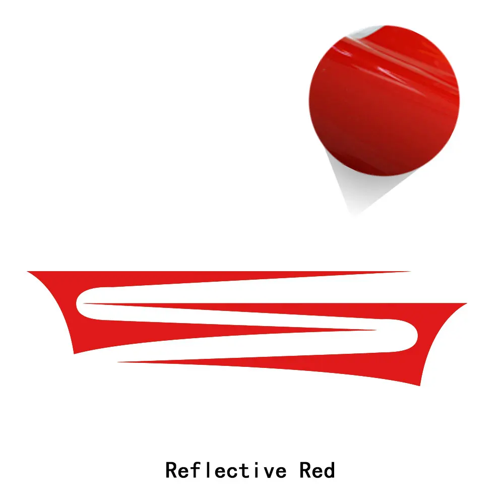 reflective red 2X автомобиля Стайлинг боковой двери StripeSticker тела графика Виниловая наклейка для MINI Cooper Paceman R61 JCW One Аксессуары - Название цвета: reflective red