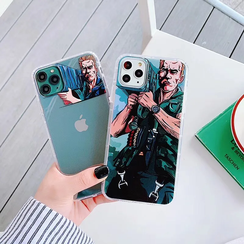 Bodybuilding muscle man Schwarzenegger Phone Case For Apple iPhone 11 Pro X XS Max XR 7 8 6 S Plus Clear Soft TPU Cover Fundas |