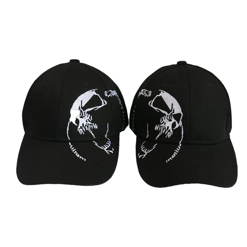 SUEF/Высокое качество унисекс хлопок Бейсболка череп вышивка Snapback модные спортивные шапки для мужчин и женщин Кепка