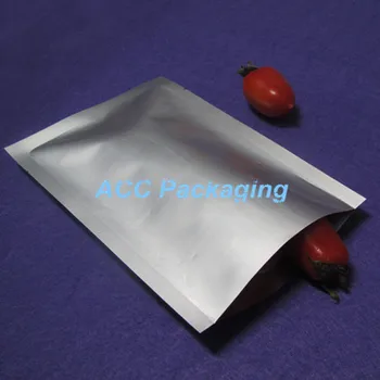 

100Pcs/Lot 3.5''x5.1'' (9x13cm) Silver Mylar Heat Seal Pure Aluminum Foil Pouch Open Top Pocket Flat Foil Vacuum Storage Bag