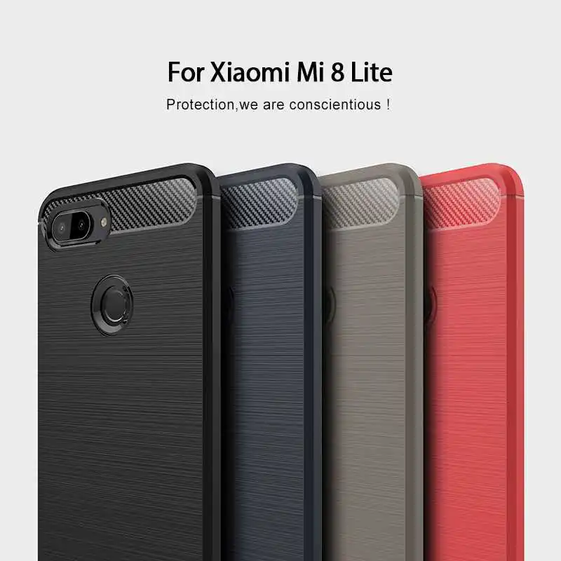Mokoe mi Ударопрочный Мягкий силиконовый чехол 6 26 "для Xiaomi 8 Lite для телефона |