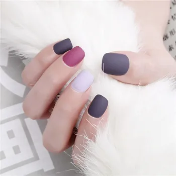 

Short Fake Nails Manicure Patch Finished Product Manicure 24 Piece Wearable Fake Fingernails Patch 226