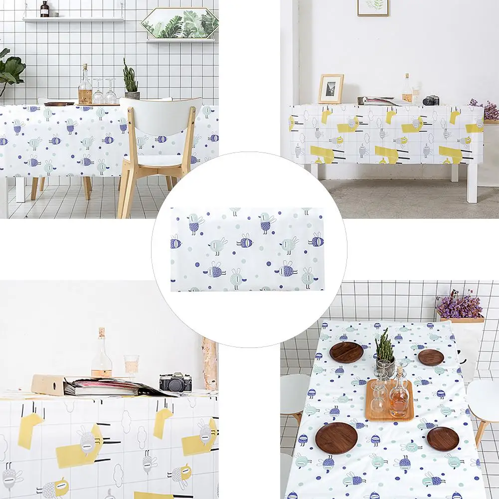 

Wedding Dining Table Cloth Rectangular Waterproof Oilproof Table Cloths for Home Tablecloth Dining Table Cover Desk Cloth