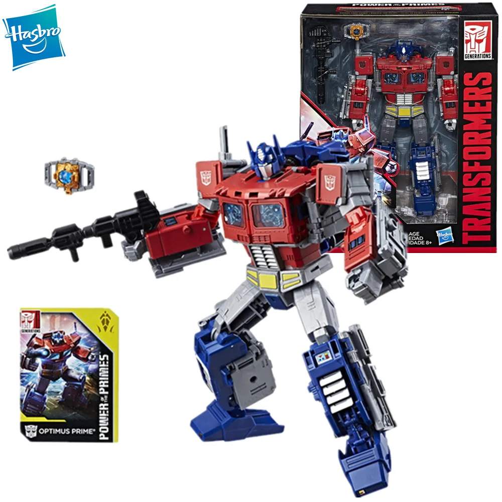 Hasbro Transformers Leader War Series Power of the Primes Class L Master level Optimus Prime Action Figure Model Toy afbeelding