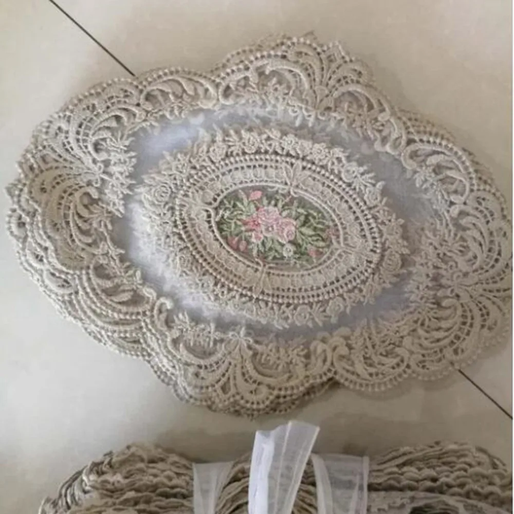 1 шт. Цветочная вышивка Кружевная аппликация для шитья отделка дивана подушки