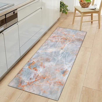 

Non-Slip Floor Mat Kitchen Mat Carpet Marble Pattern Kitchen Bathroom Doormat Hallway Floor Rug Bedside Carpet Mats Bath Mats