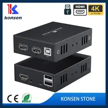 Extensor de hdmi kvm sobre o teclado e o rato do usb do apoio do ip para o extensor de kvm da rede do controle remoto hdmi 50m sobre cat5 cat6