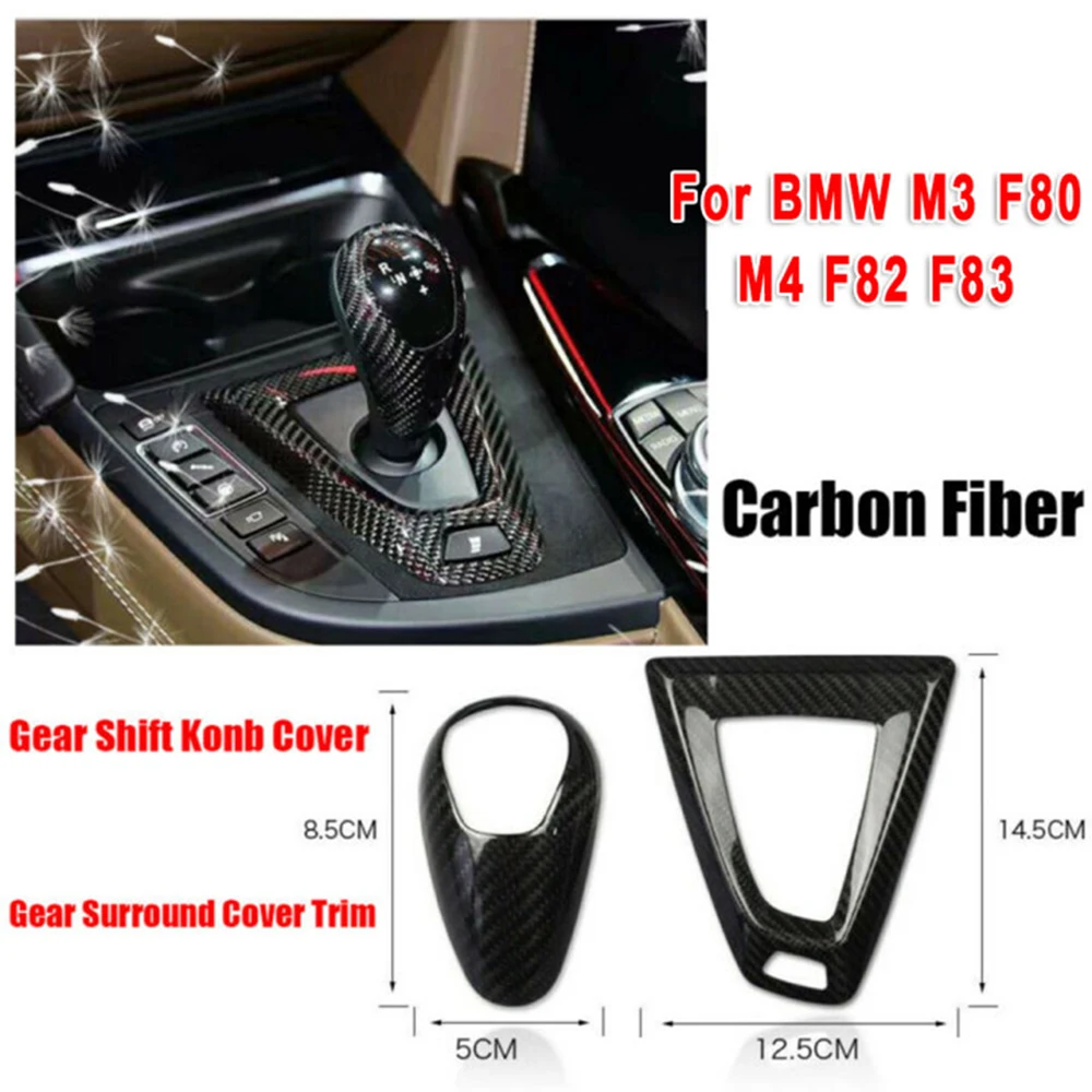 

Interior Gear Shift trim Anti-shock Wear-resistant Black Carbon Fiber Car