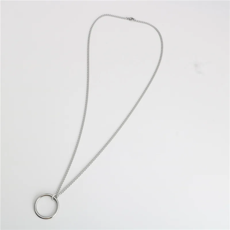 

YC Accessories Circular Bead Circle INS Simple Titanium Steel Stainless Steel Pendant Chain Trend Men And Women Cool Korean-styl