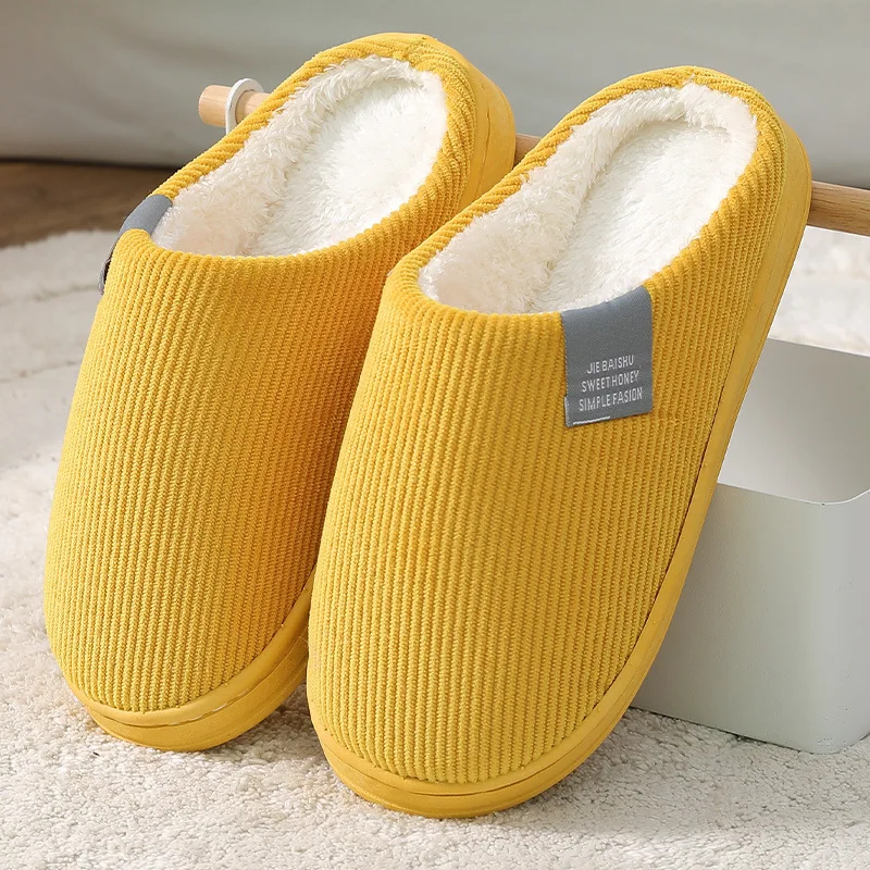 

New 2020 Winter-Autumn At Home Thermal Cotton-Padded Slippers Women's Cotton Slippers Indoor Slippers With Soft Outsole Shoes