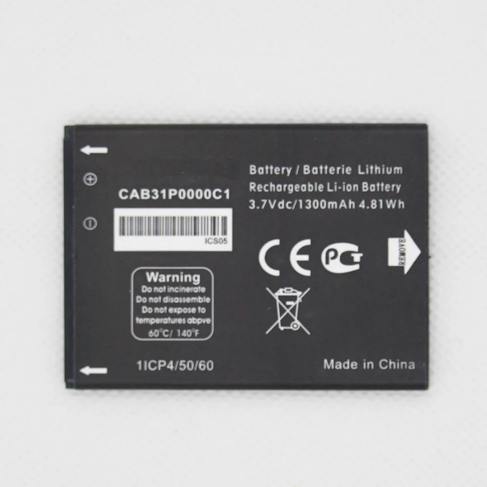 Isunoo 1300 Mah 3.7 V Li-Ion Batteria Per Alcatel One Touch Fuoco 4012 4012A 4012X Cab31P0000C1/Cab31P0000C2 Batterie Batterij