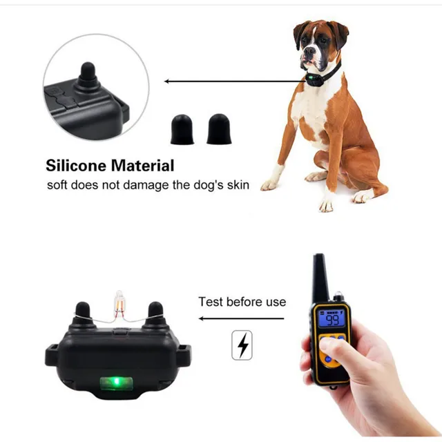 H0220a23102674602bb3c0a8d25687b8br.jpg Electric Dog Training Collar Dog Anti Bark Waterproof Rechargeable Pet Remote Control For All Size Shock Vibration Sound