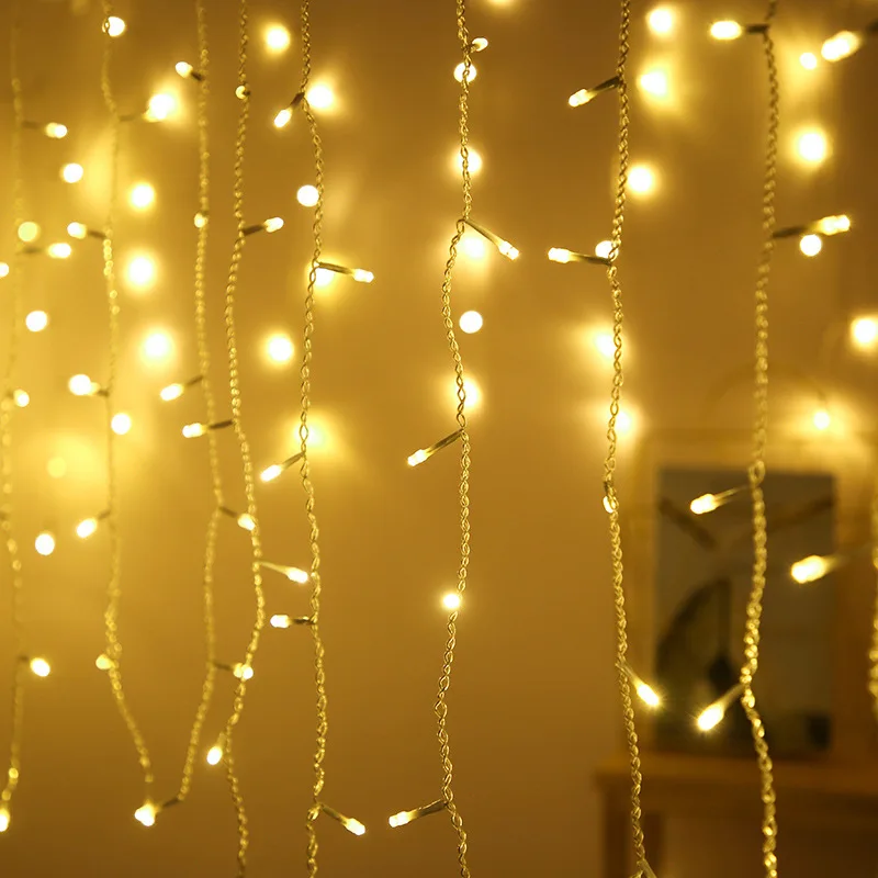 

Christmas Decorations for Home 3.5M 96led Droop 0.5m Led Curtain Icicle String Lights New Year Christmas Lights Outdoor Navidad