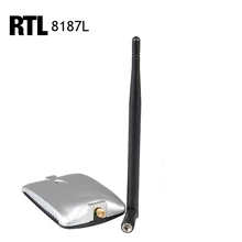 Wifi-adaptador de rede-cartão realtek rtl8187l chipset 2000mw sem fio usb wi-fi cartão com 5dbi antenas semelhante a alfa awus036h