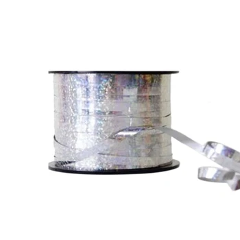 

2Pcs Ball Tie Rope, Tie Tie Decorative Ribbon Balloon Bundle Rope for Garden Dress Up Wedding Birthday Party(Silver)