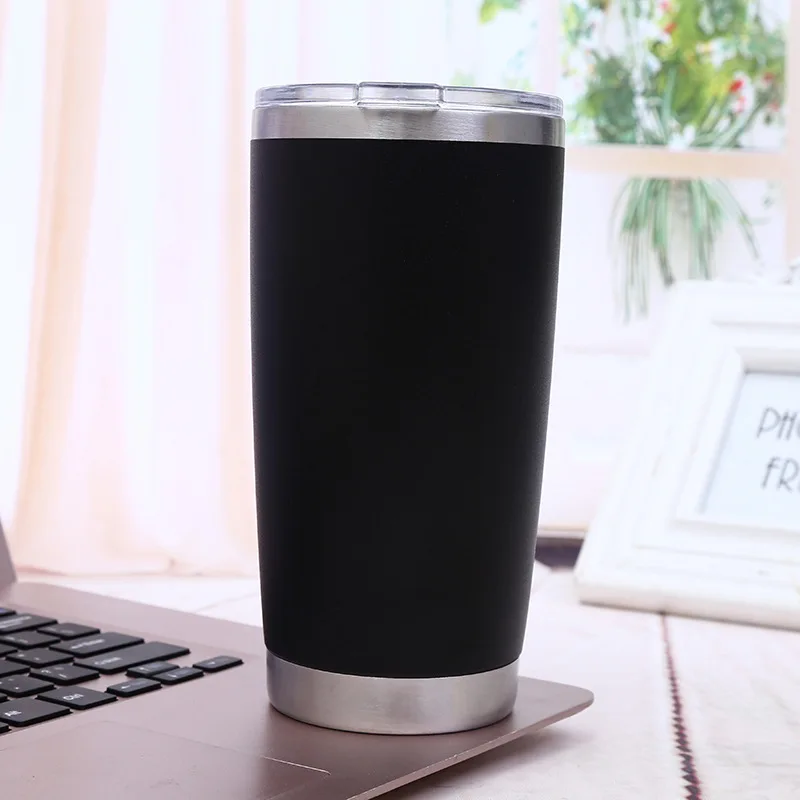black1 15 шт./партия монограмма с двойными стенками из нержавеющей стали 20 унций 30 унций чашка дорожная Автомобильная кружка изолированная термос для кофе пивные чашки сохраняет тепло - Цвет: black1