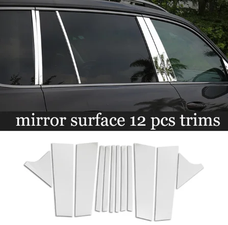 12 pcs 3 Накладки на окна автомобиля из нержавеющей стали для Volkswagen Atlas volkswagen Teramont - Цвет: 12 pcs 3