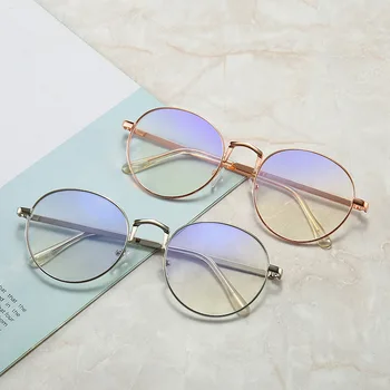 

Anti Blue light Small Round Glasses Frame Women/Men Myopia Optical Metal Eyeglasses Anti-blue Clear Eyewear Frames