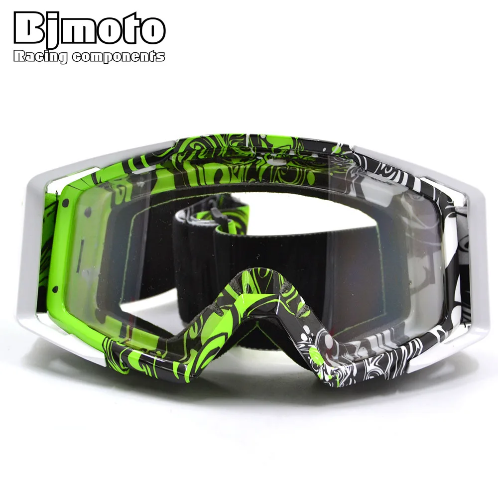 Унисекс очки для мотокросса Gafas Enduro Мото очки грязный велосипед Снегоход Лыжные очки противотуманные мужские женские очки прозрачные очки - Цвет: WH-GR