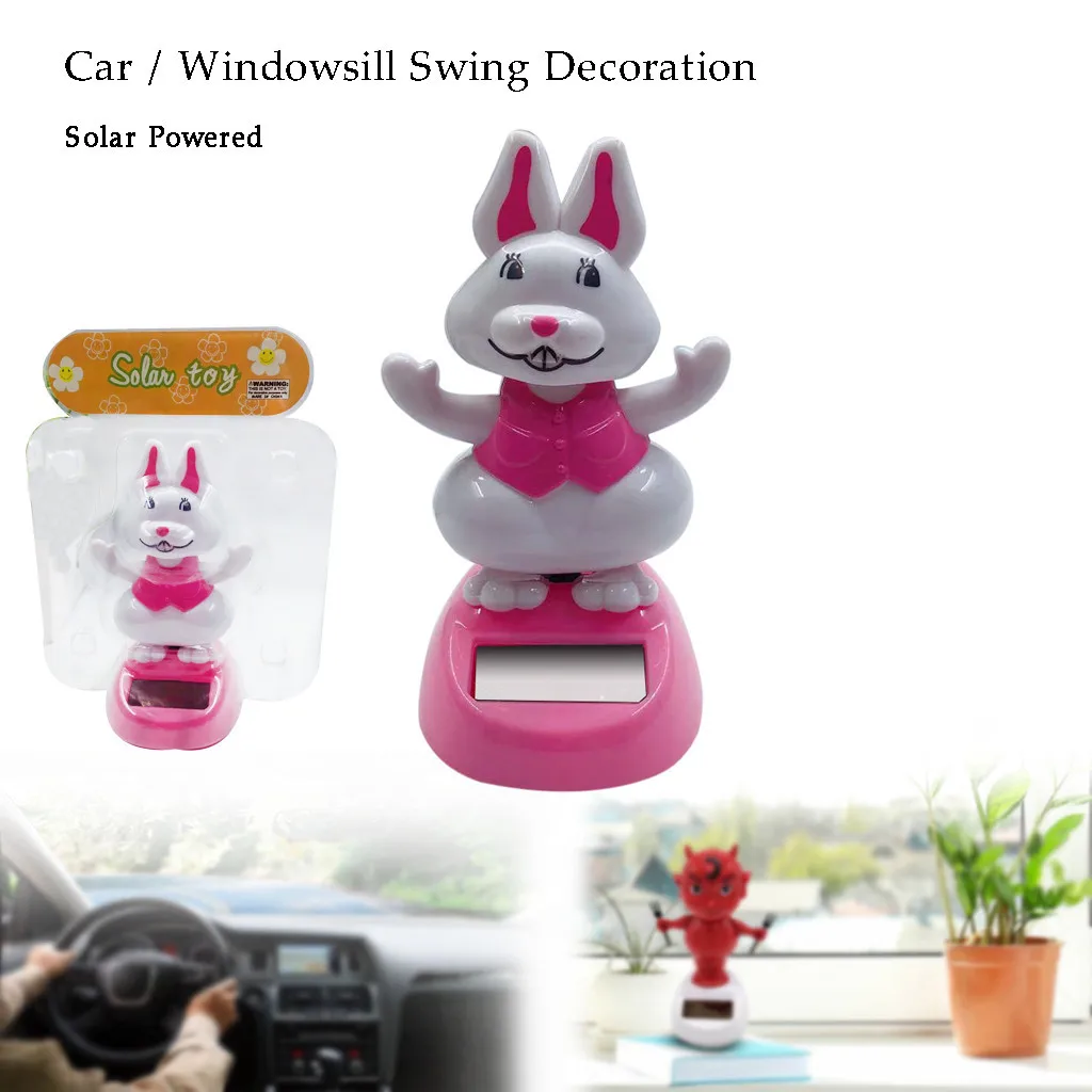 

car ornament Solar Powered Dancing Swinging Animated Dancer Toy Car Windowsill Decoration New shaking head toys car accessories