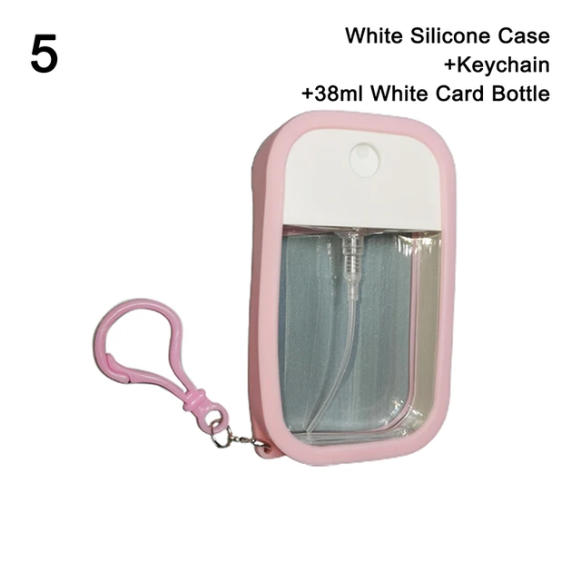 Portable Spray Bottle High Pressure Alcohol Disinfectant 38ML Mist Spray Bottle With Silicone Sleeve And Keychain A5