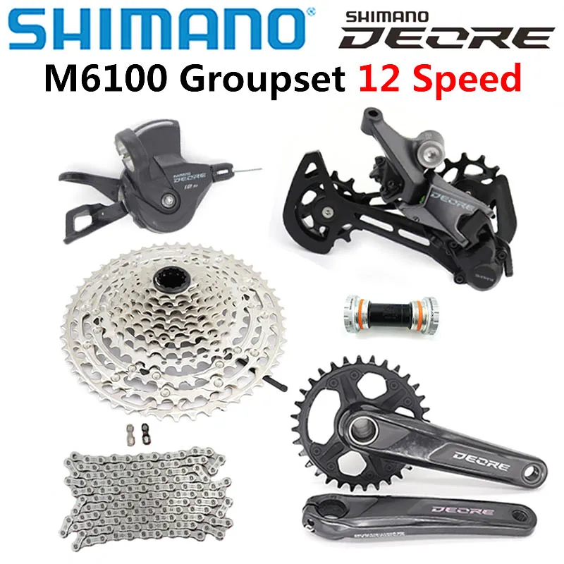 Deore M6100 Pédalier Shimano Deore FC-M6120-1 - 175mm, 12 Vitesses, 32 Dents - Noir Composant Vélo Shimano