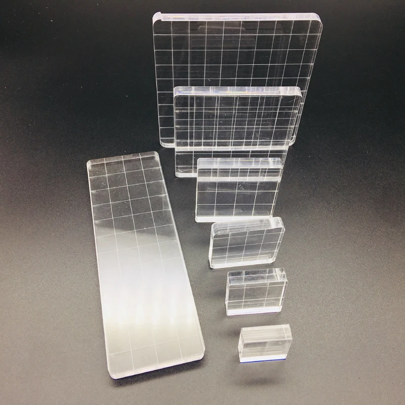 Clear stamps 7pc Multi-size Stamps Acrylic Pad Block Accessories Clear Transpant Stamps Decor DIY Scrapbook Stamping Stickers Acrylic Sheets
