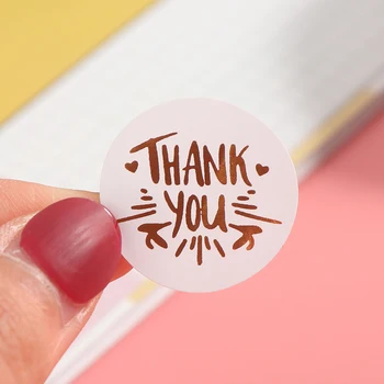 

500Pcs/roll Thank You Sticker For Seal Scrapbooking Christmas Sticke Decoration Sticker Stationery Sticker